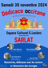 Dédicace Occitane. E Leclerc  Sarlat 30 novembre 2024.png