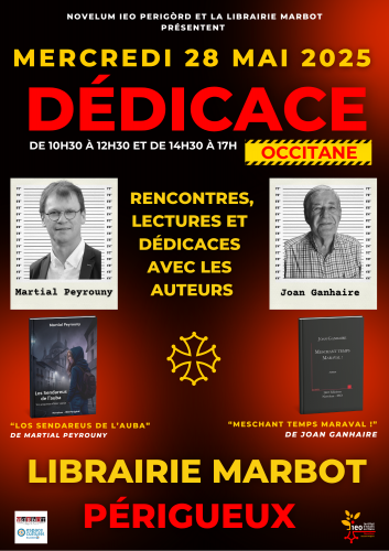 affiche dédicace ganhaire peyrouny marbot me 28 mai 2025.png