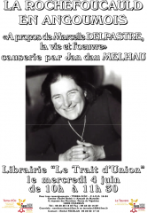 Marcelle Delpastre Librairie Trait d'Union Rochefoucalaud 4 juin 2025.png